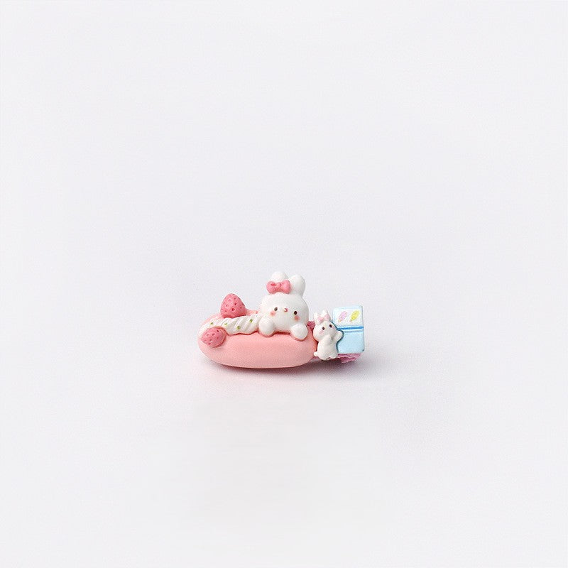 Bunny And Cake Resin Hair Clip - Color_5