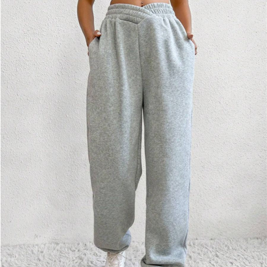 Crossover Waist Brushed Fleece Gym Joggers