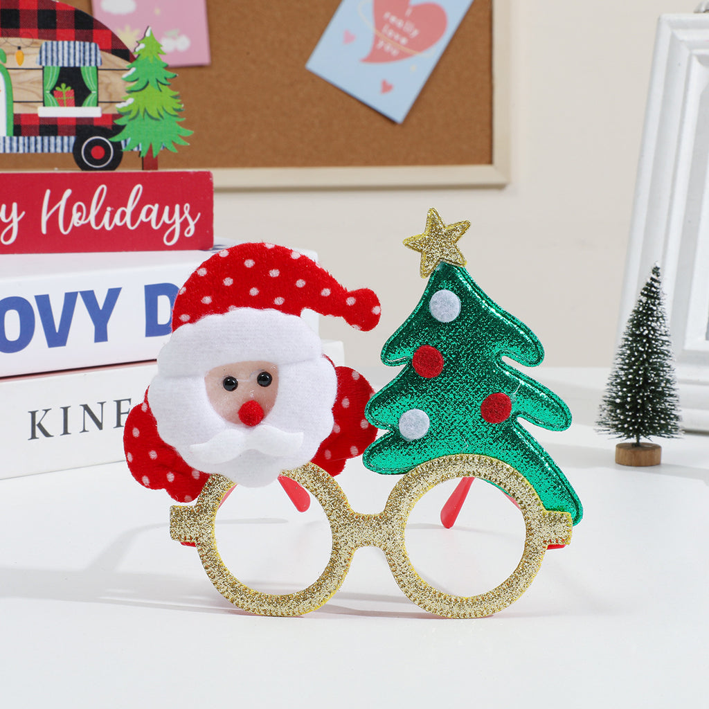 Glitter Christmas Party Glasses Holiday Photo Props - Color_01