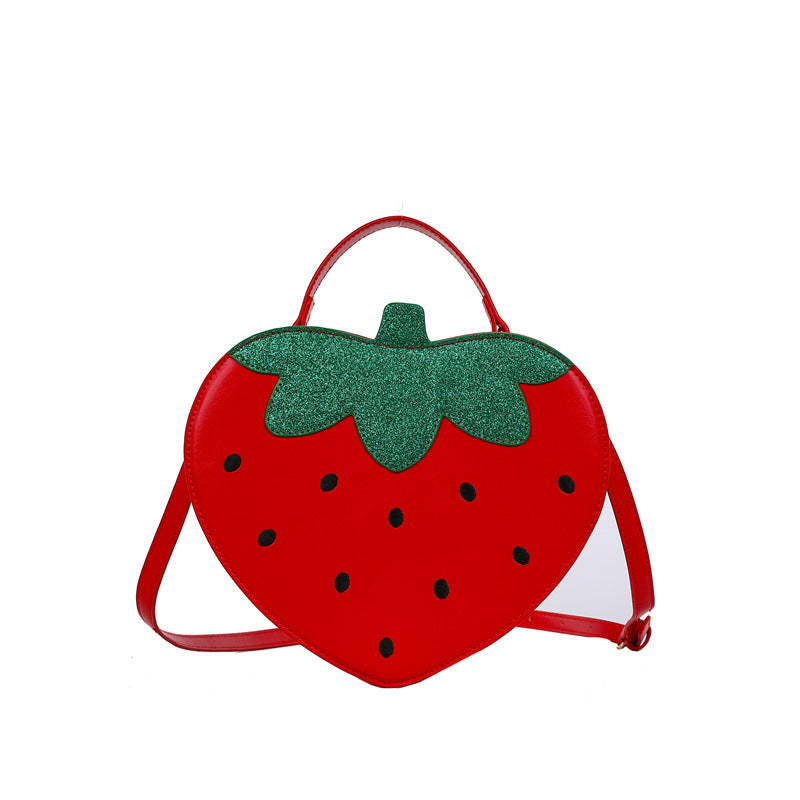 Strawberry Fruit Novelty Crossbody Bag - Red