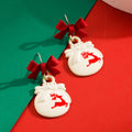 Mismatched Christmas Charm Drop Earrings - Deer