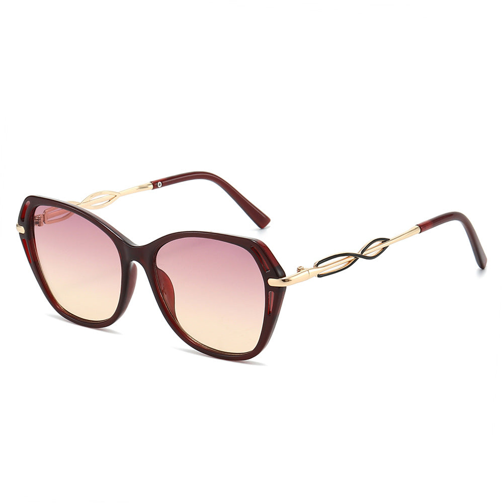 Oversized Butterfly Frame Gradient Sunglasses - Pink