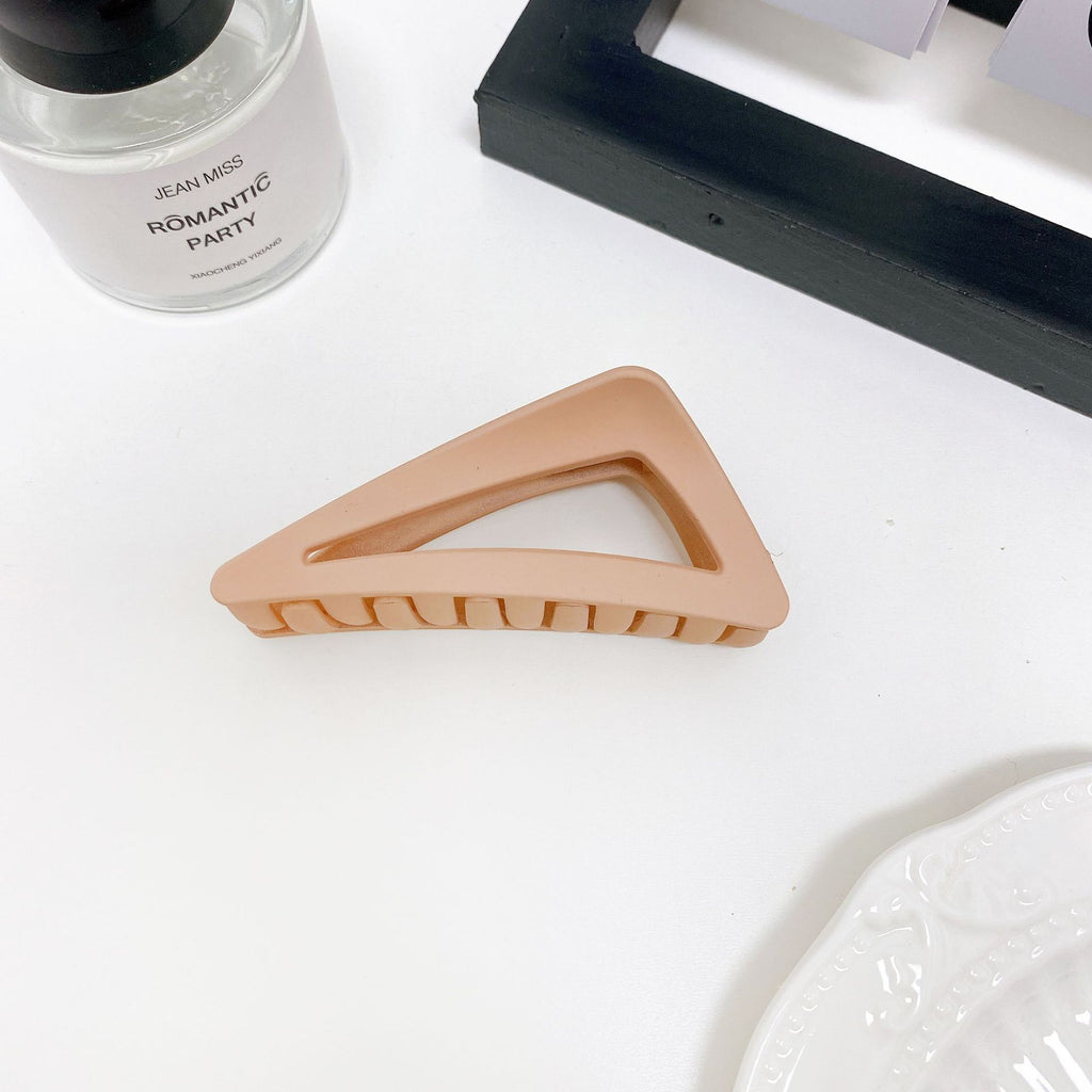 Matte Triangle Geometric Hair Claw Clip - Colour