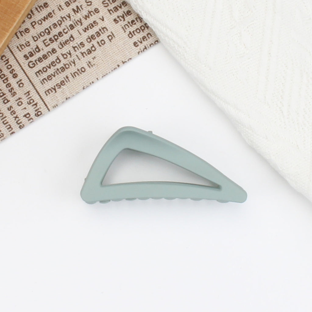 Matte Triangle Geometric Hair Claw Clip - Cyan