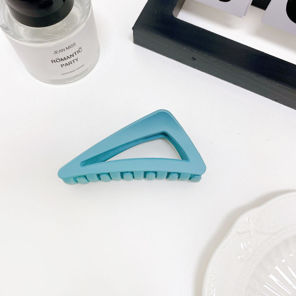 Matte Triangle Geometric Hair Claw Clip - LightBlue