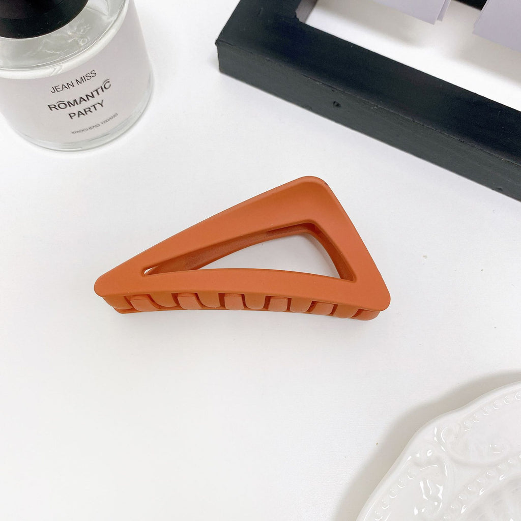 Matte Triangle Geometric Hair Claw Clip - Orange