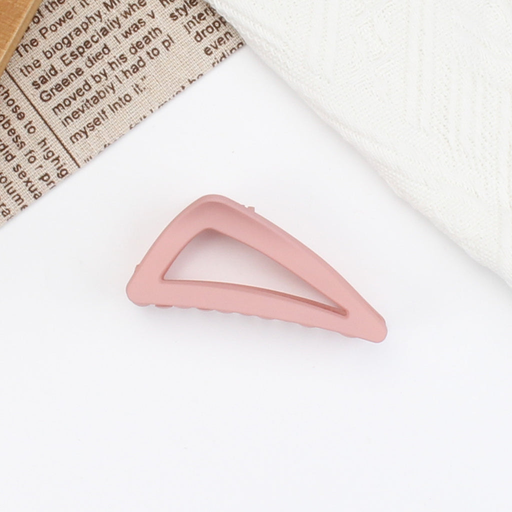 Matte Triangle Geometric Hair Claw Clip - Pink
