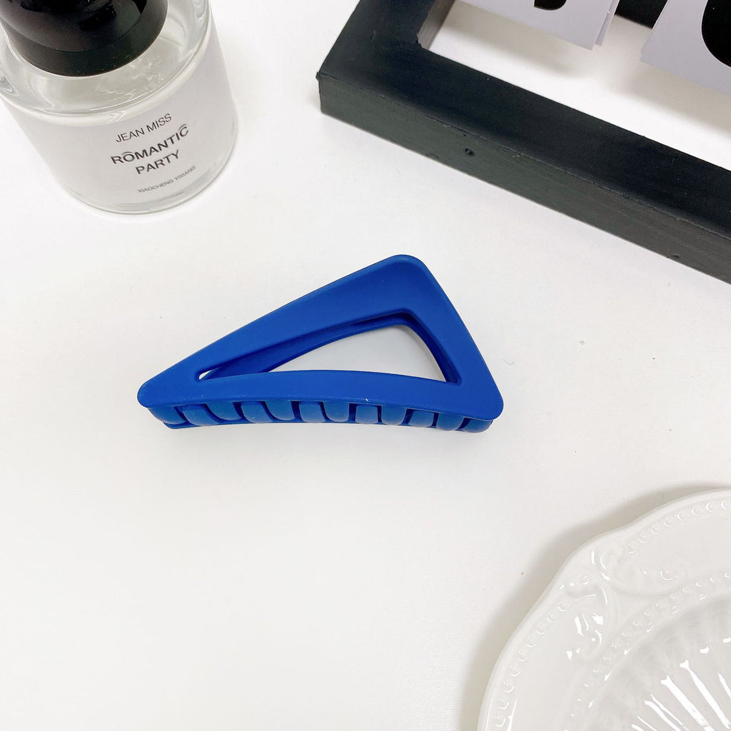 Matte Triangle Geometric Hair Claw Clip - TibetanBlue