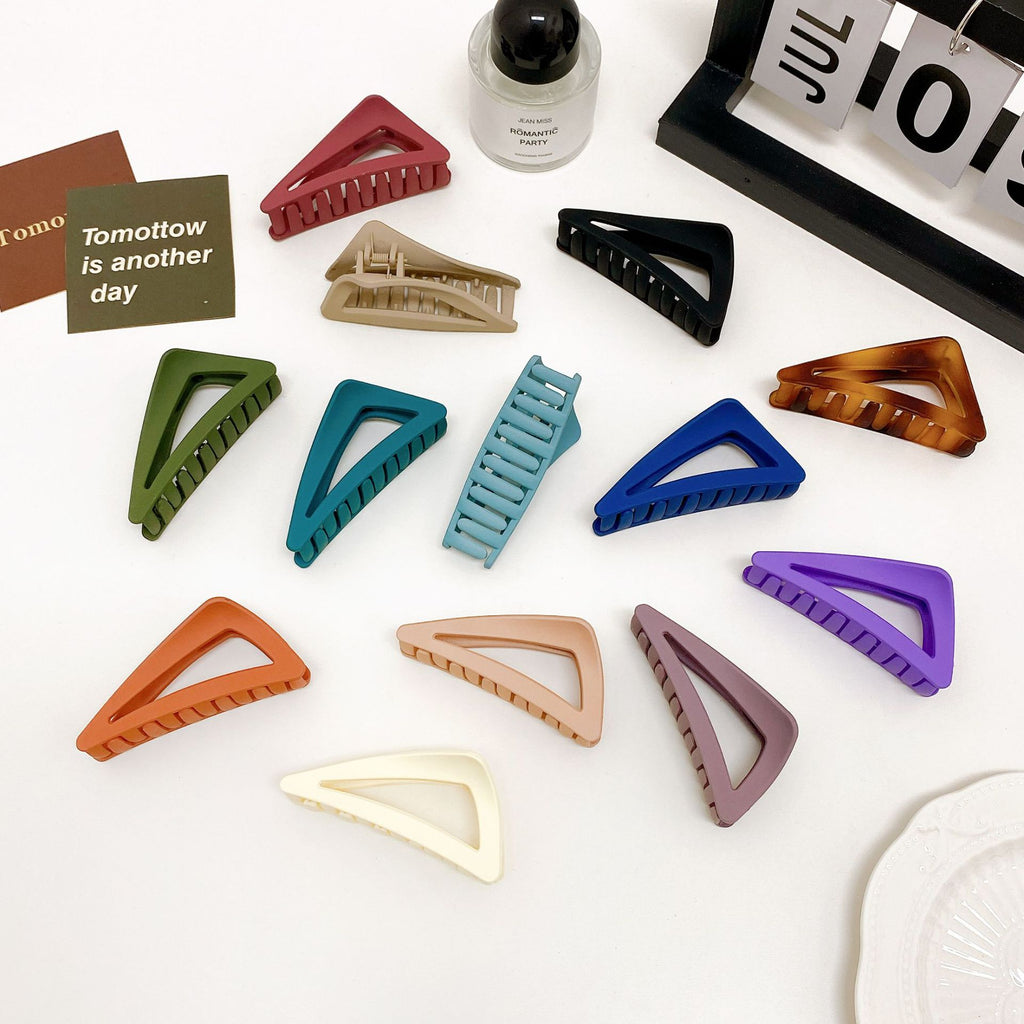Matte Triangle Geometric Hair Claw Clip - view 3
