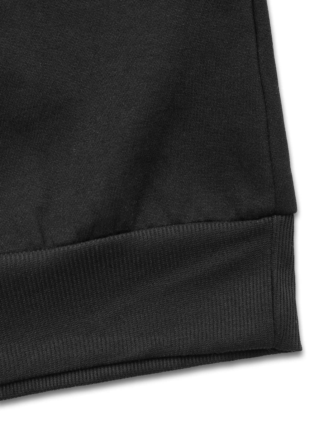 Heart Jacquard Drop Shoulder Sweatshirt - Black - 5