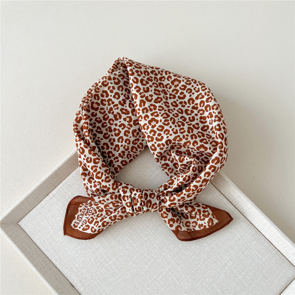 Vintage Garden Print Square Bandana Scarf - NO29