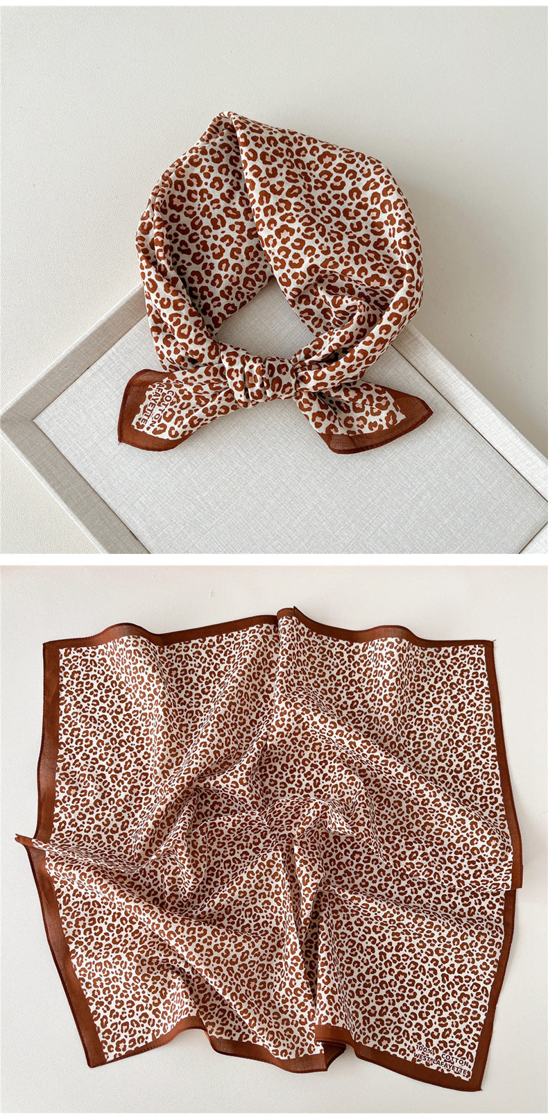 Vintage Garden Print Square Bandana Scarf - view 31