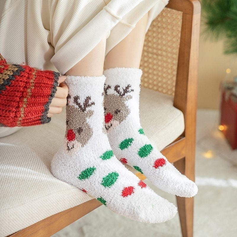 Fluffy Christmas Character Lounge Socks - view 1
