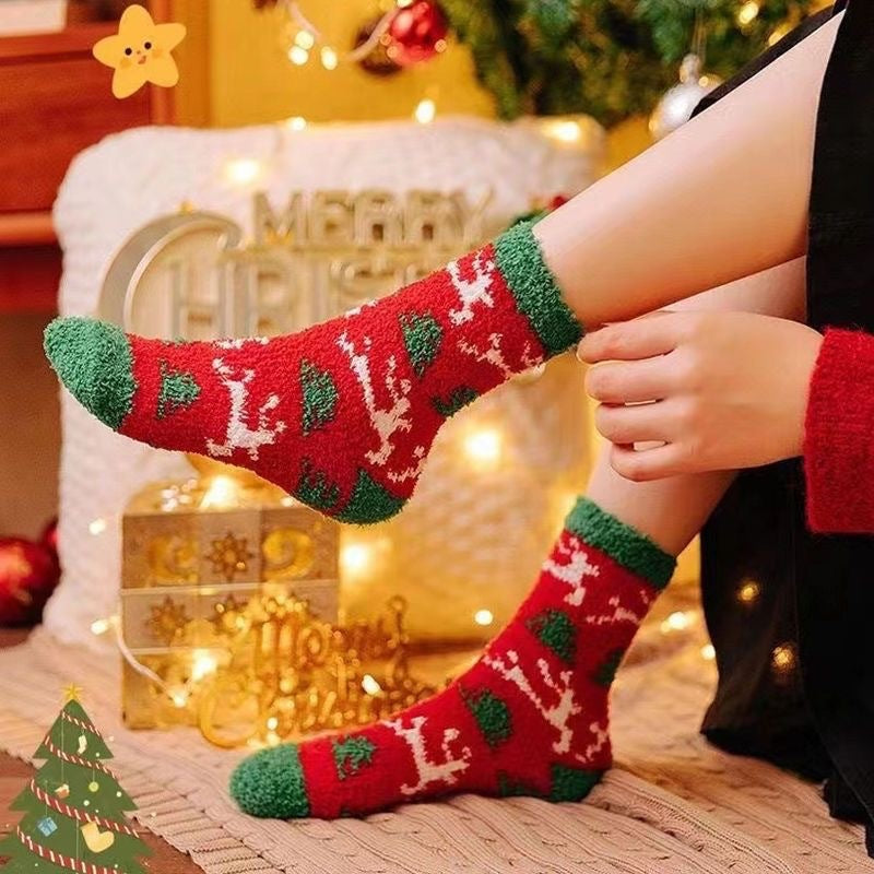 Fluffy Christmas Character Lounge Socks - view 2