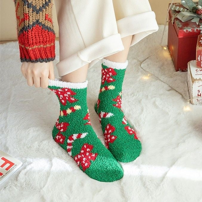 Fluffy Christmas Character Lounge Socks - view 3