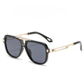 Metal Bridge Square Aviator Sunglasses - Color_1