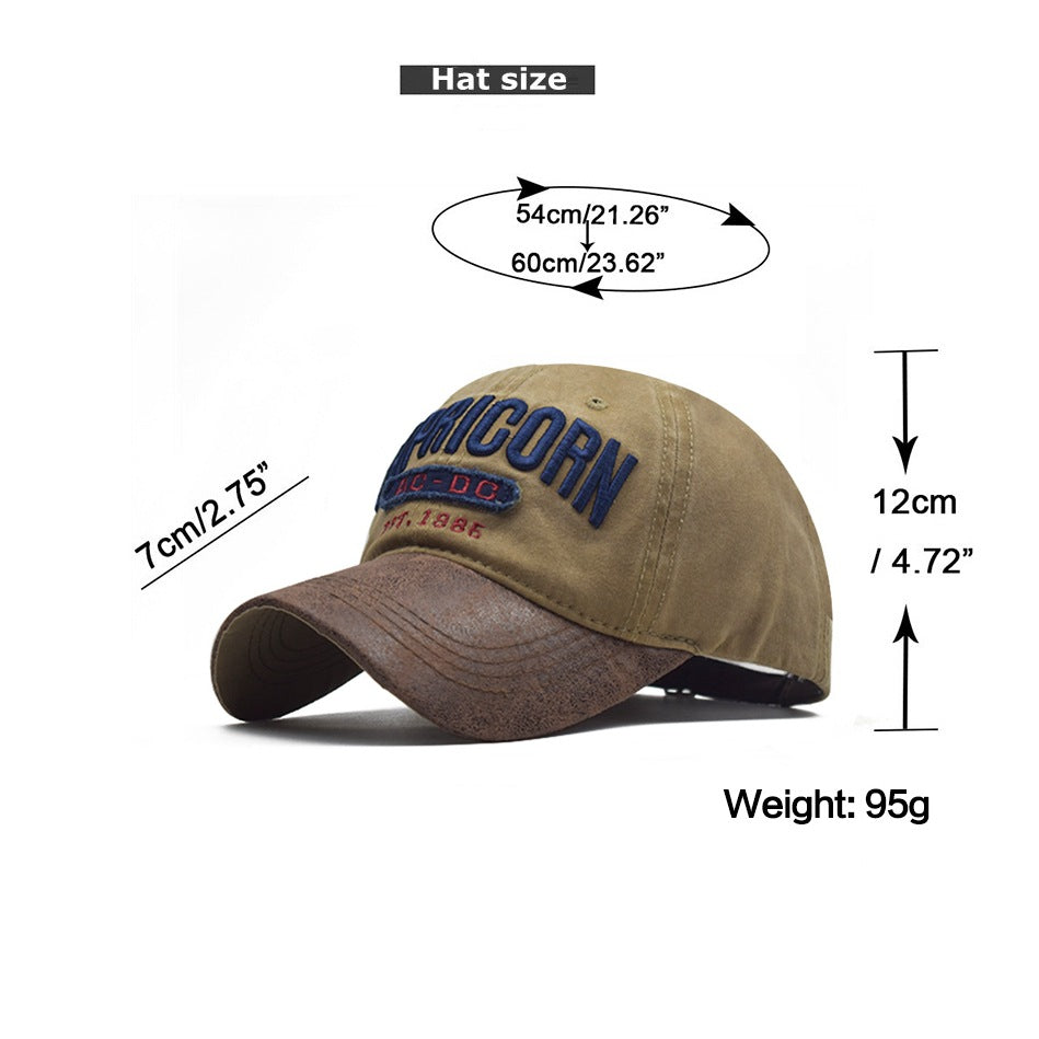 Washed Contrast Brim Varsity Baseball Cap - view 1