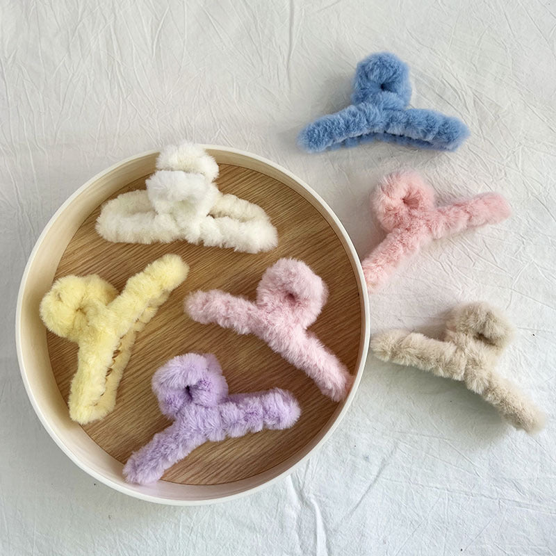Fuzzy Plush Shark Hair Claw Clip - view 1