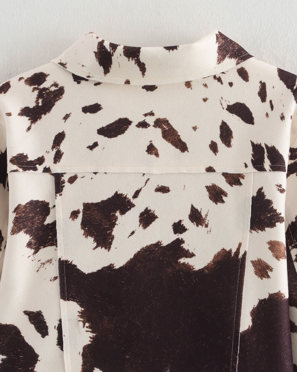 Cow Print Cropped Trucker Jacket - Color - 5
