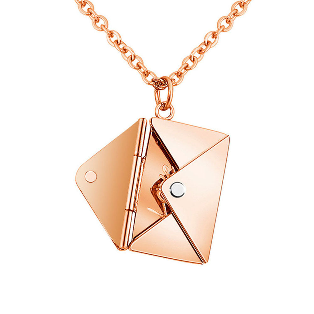 Openable Envelope Locket Love Note Necklace - Color_03