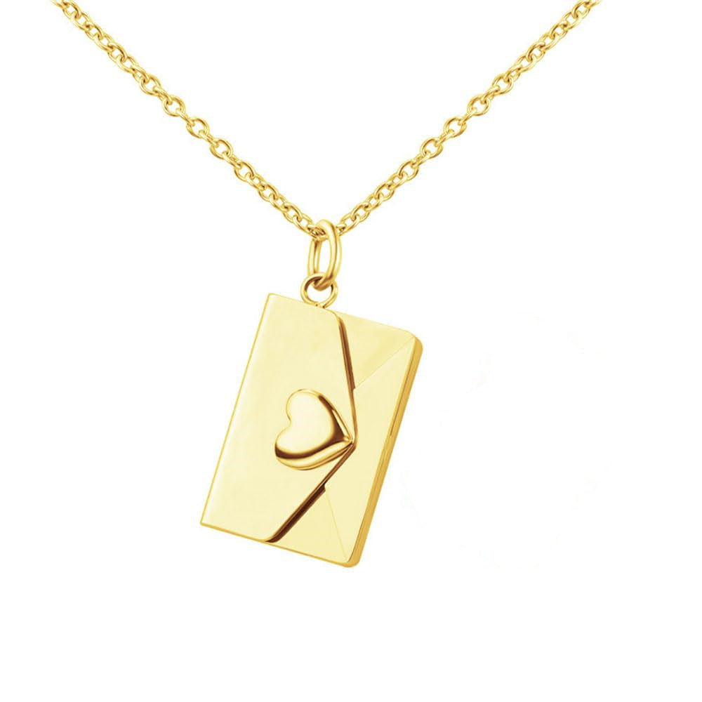 Openable Envelope Locket Love Note Necklace - Color_05