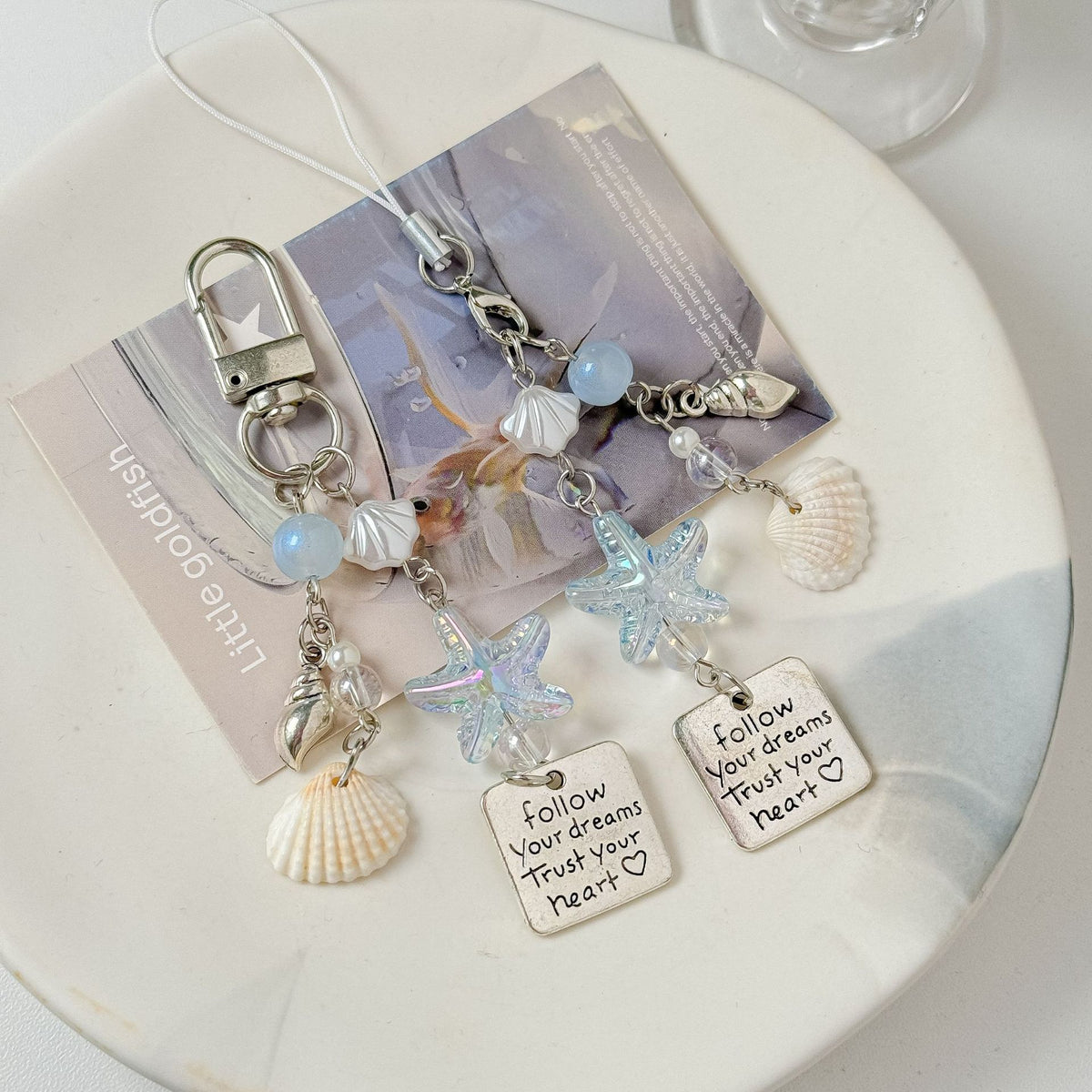 Seashell Starfish Charm Phone Strap