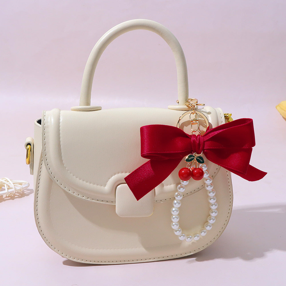 Cherry Pendant Pearl Loop Bow Keychain - view 4