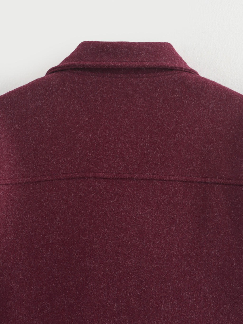 Wine Red Wool Blend Cropped Zip Jacket - Winered - 10