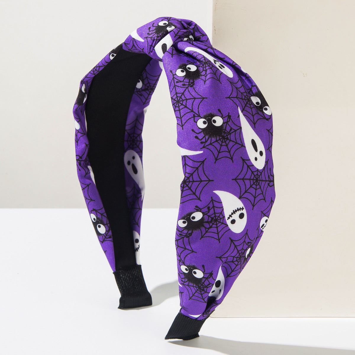 Printed Halloween Headband With Center Knot - C5