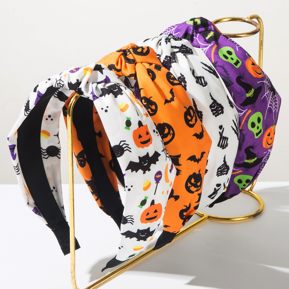 Printed Halloween Headband With Center Knot