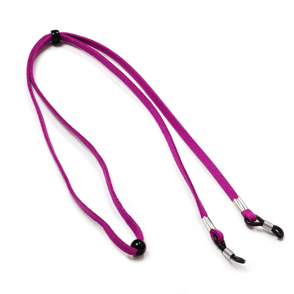 Soft Suede Eyeglass Retainer Cord With Grips - Purple