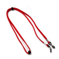 Soft Suede Eyeglass Retainer Cord With Grips - Red