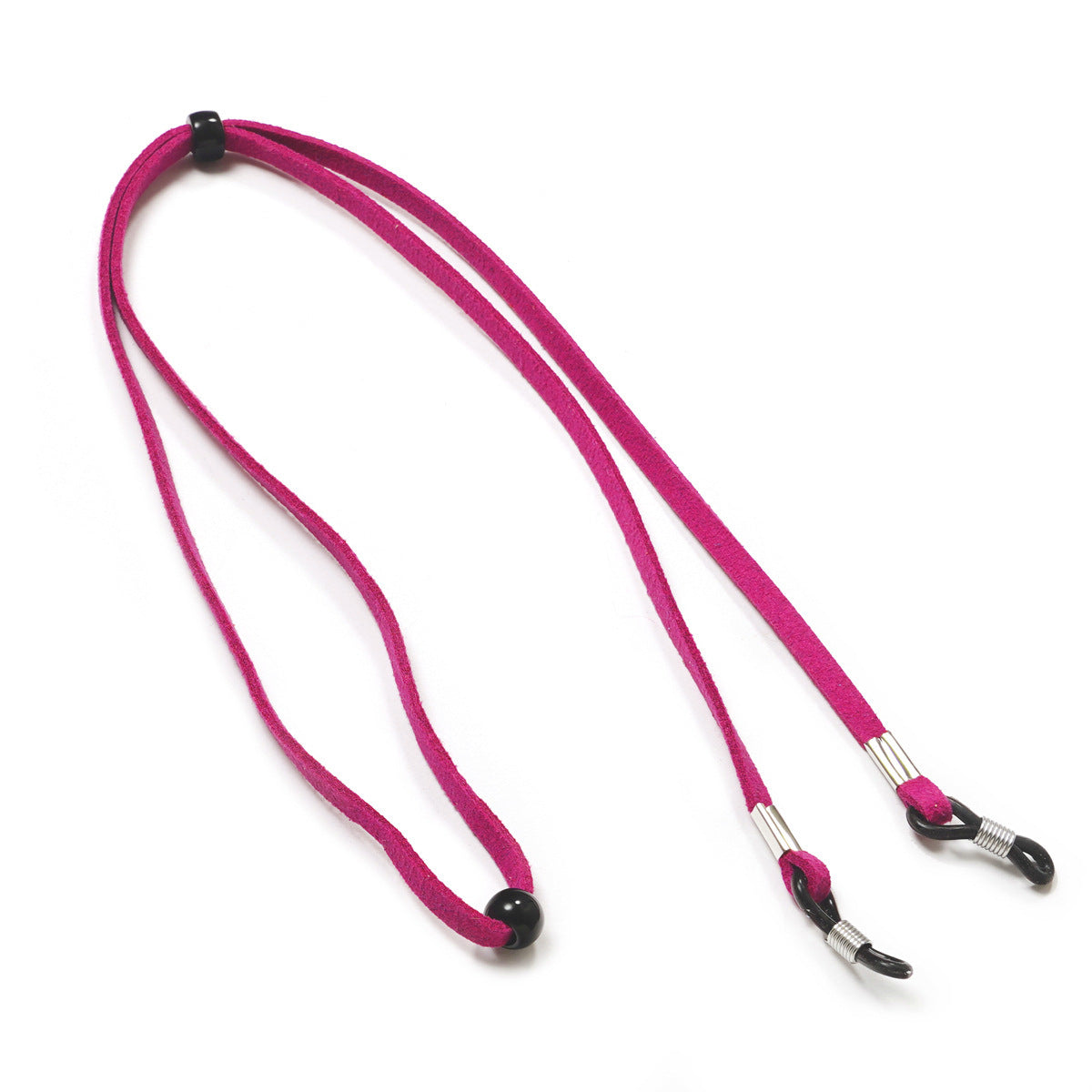 Soft Suede Eyeglass Retainer Cord With Grips - RoseRed - 1