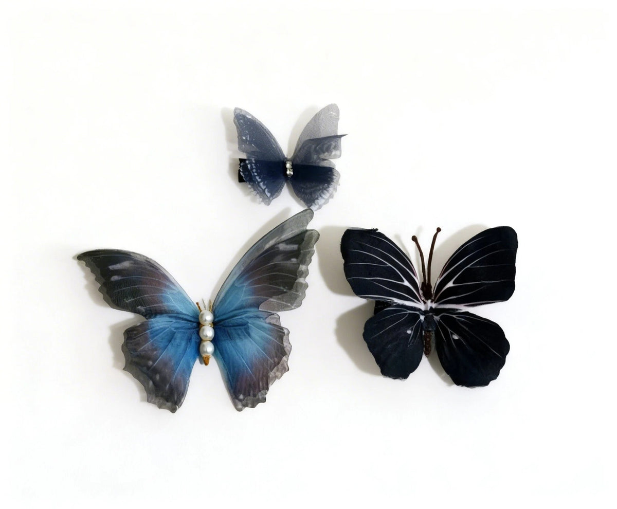 Ruffled Witch Hat With Detachable Butterflies - Black - 4