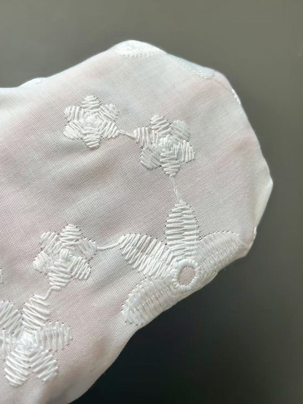 Daisy Embroidered Frill Neck Blouse - White - 6