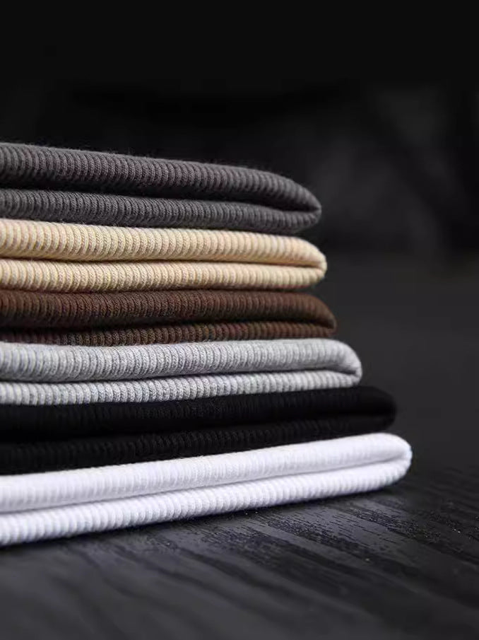 Ribbed Racer Neck Basic Tank Top - White - 3