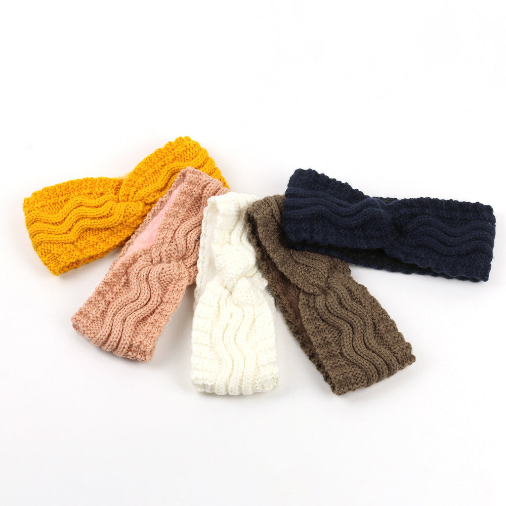 Wave Cable Knit Twist Headband - view 1