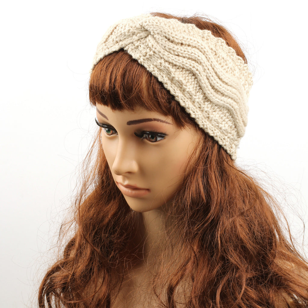 Wave Cable Knit Twist Headband - view 17