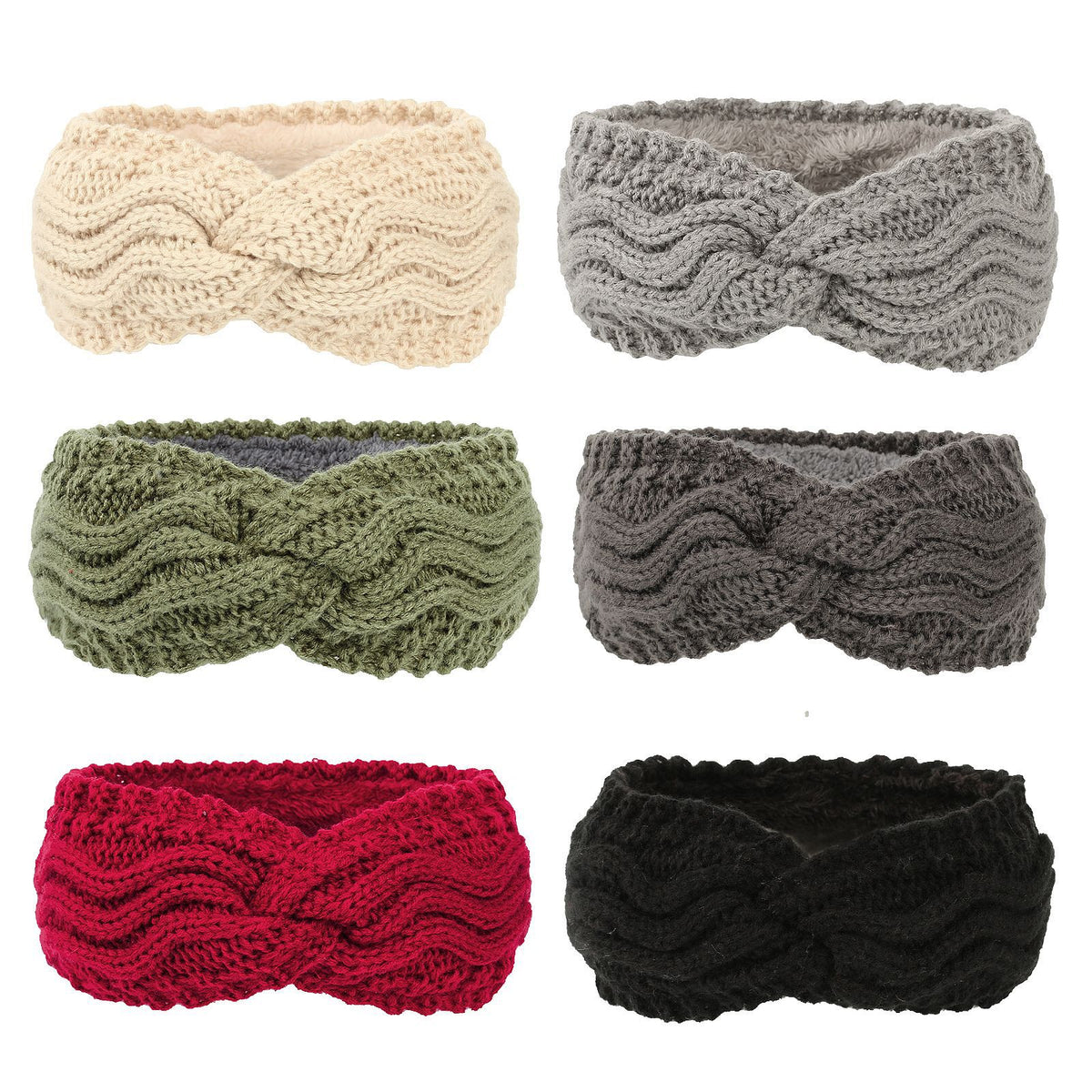 Wave Cable Knit Twist Headband - view 26