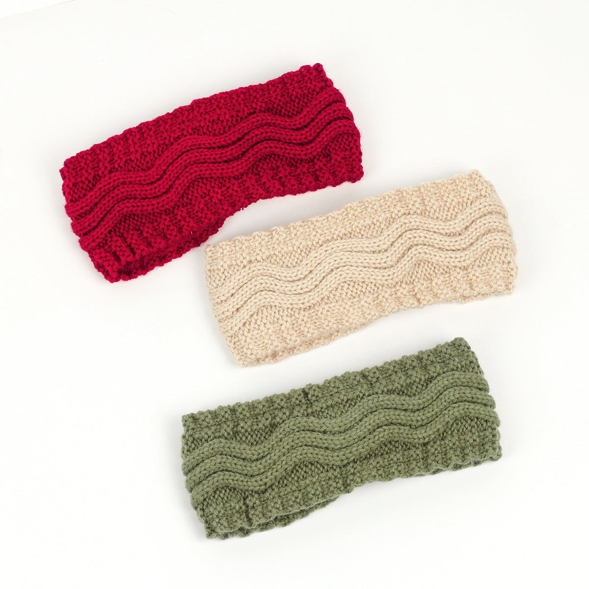 Wave Cable Knit Twist Headband - view 5