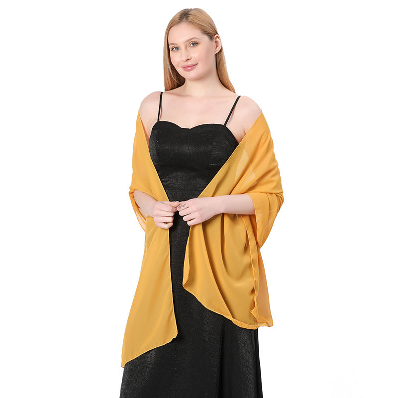 Sheer Chiffon Evening Wrap Shawl Scarf - Color_15