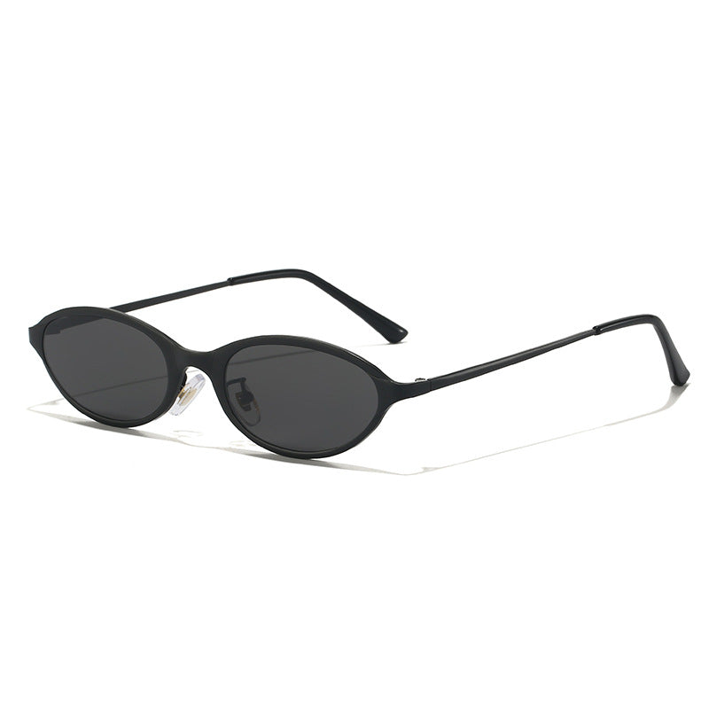 Tinted Mini Cat-Eye Oval Sunglasses Retro Y2K - NO01