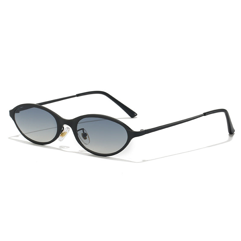 Tinted Mini Cat-Eye Oval Sunglasses Retro Y2K - NO05