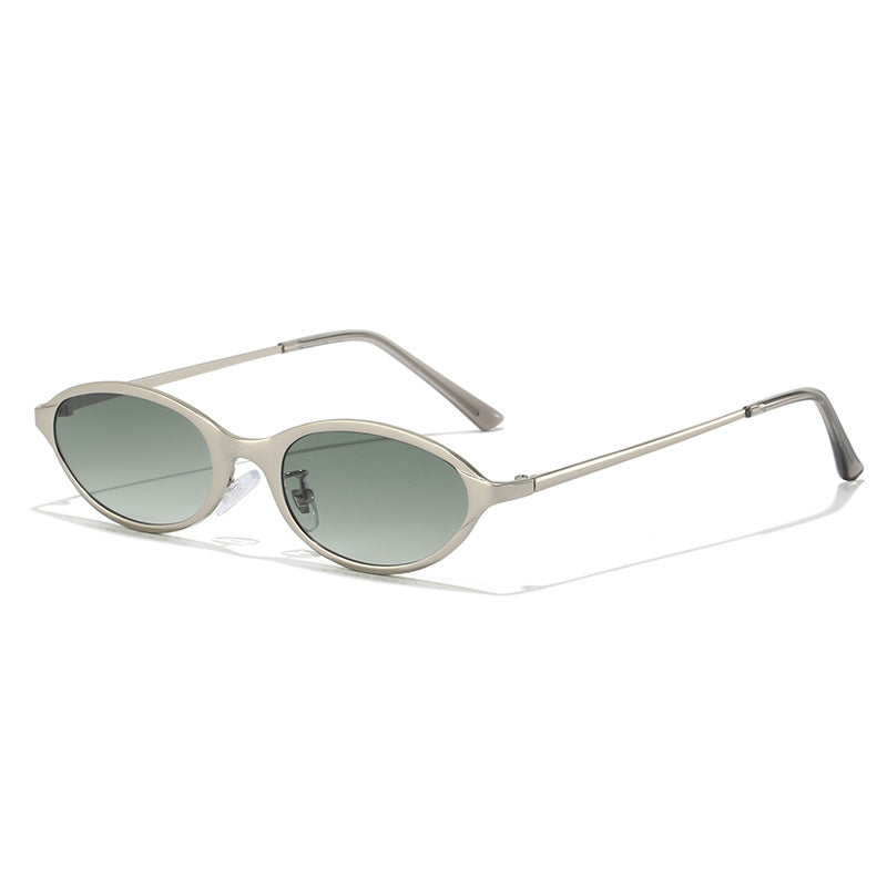 Tinted Mini Cat-Eye Oval Sunglasses Retro Y2K - NO06
