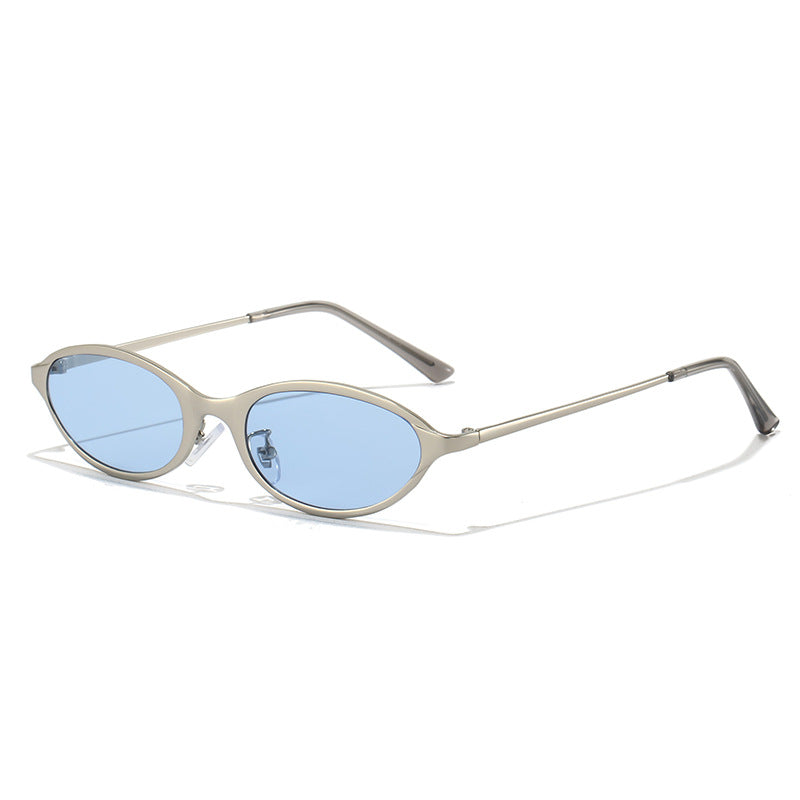 Tinted Mini Cat-Eye Oval Sunglasses Retro Y2K - NO07