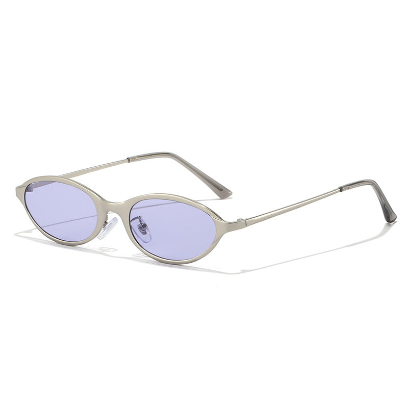 Tinted Mini Cat-Eye Oval Sunglasses Retro Y2K - NO08