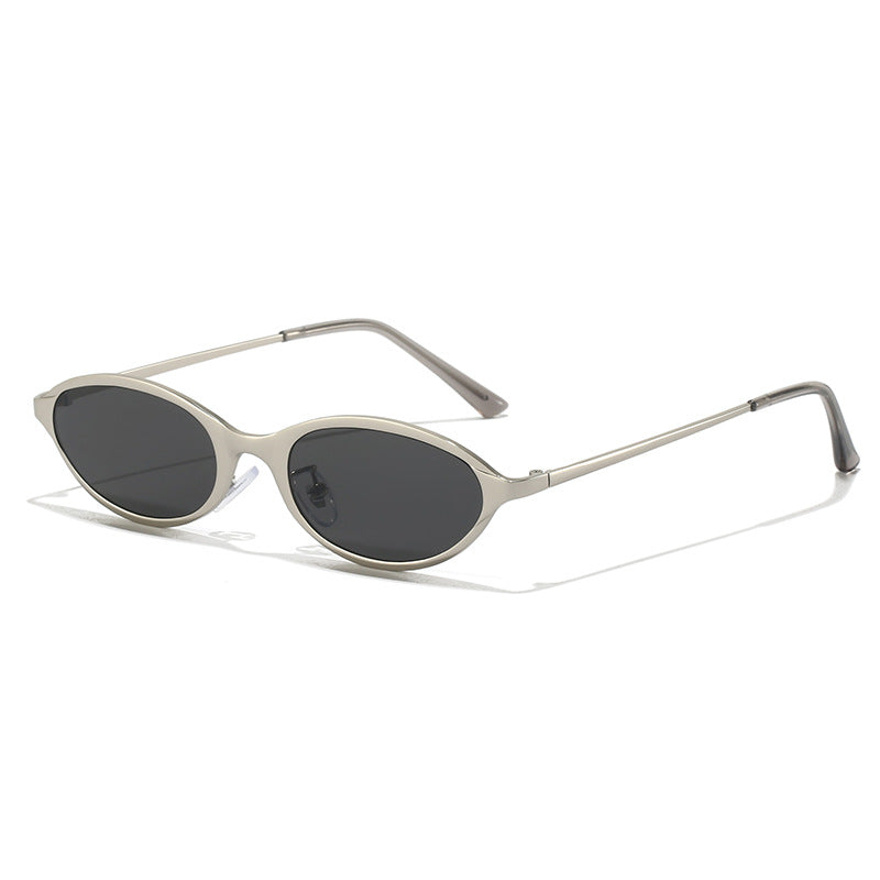Tinted Mini Cat-Eye Oval Sunglasses Retro Y2K - NO09