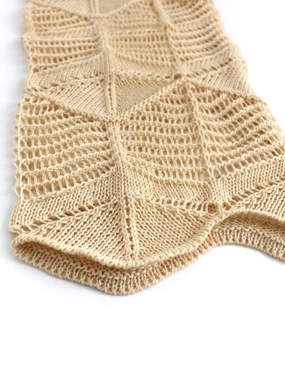 Pointelle Crochet Knit Bell Sleeve Sweater - view 2