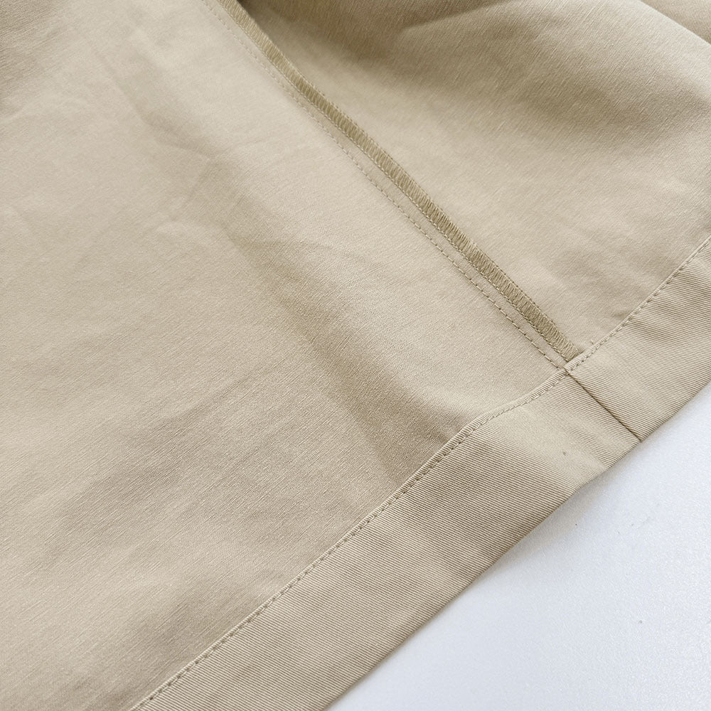 Longline Single Breasted Cotton Trench Coat - Khaki - 11