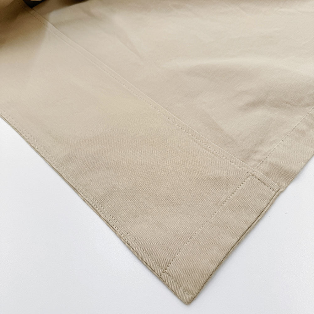 Longline Single Breasted Cotton Trench Coat - Khaki - 12